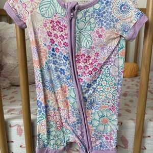 Little Sleepies Doodle Blooms Shorty Zippy